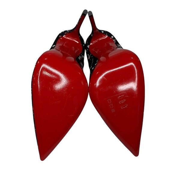 Christian Louboutin So Kate 120mm Pumps EU 38 US 8 Toile Splash Black High Heels - Picture 9 of 10